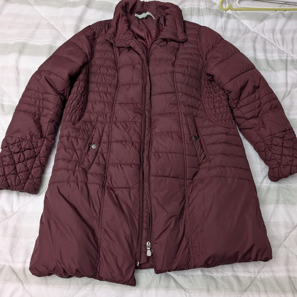 Cleo Women's Quilted Burgundy Coat
